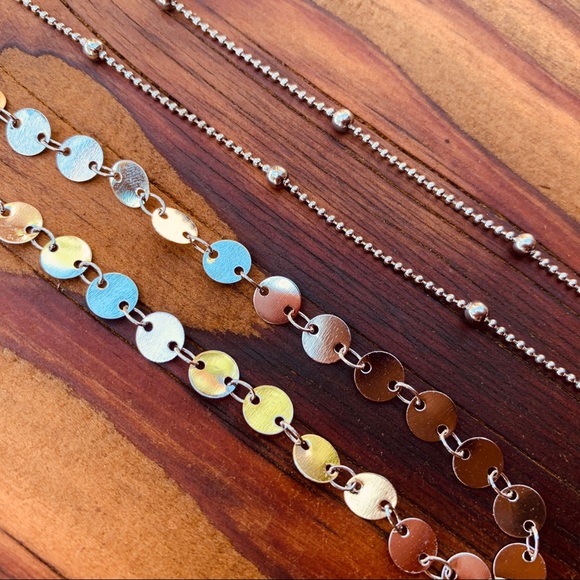 DAGNY ♡ SILVER Dainty Choker Necklace Set - Picture 4 of 4